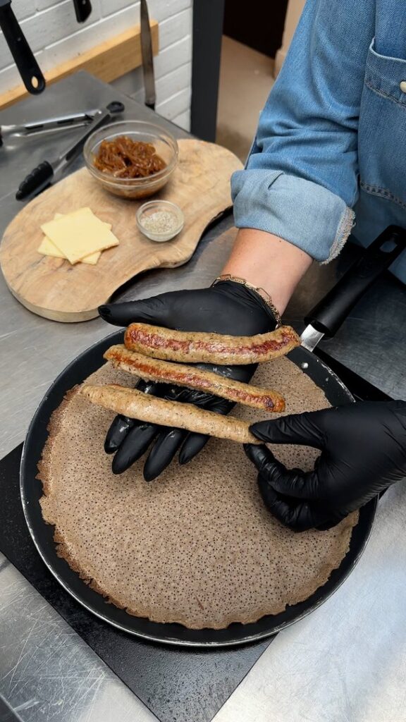 Galette raclette saucisse