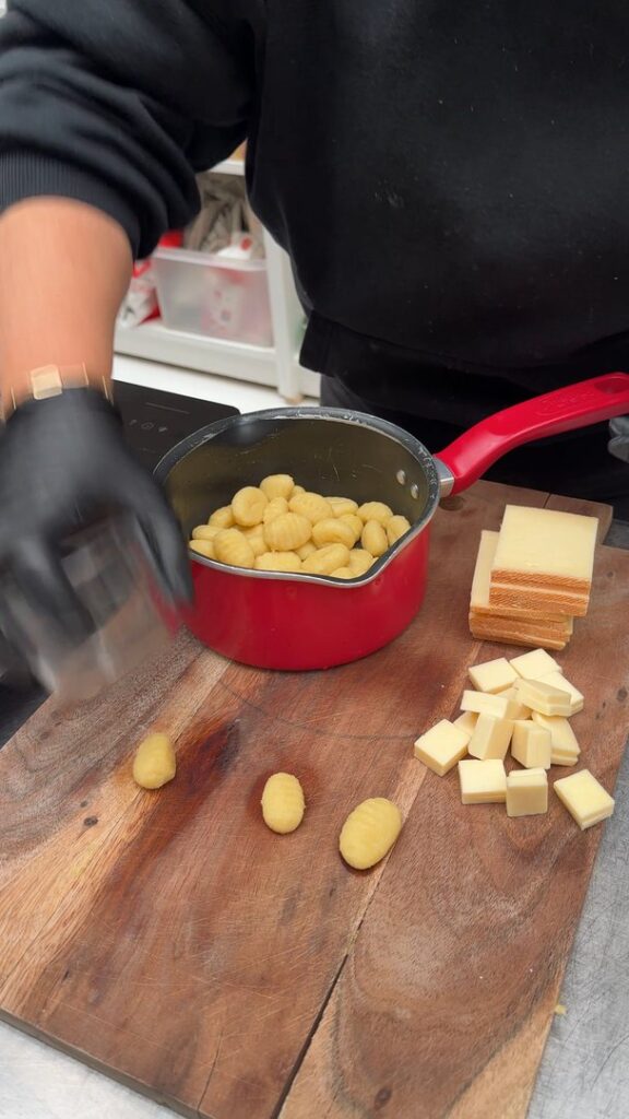Gnocchi croustillants raclette