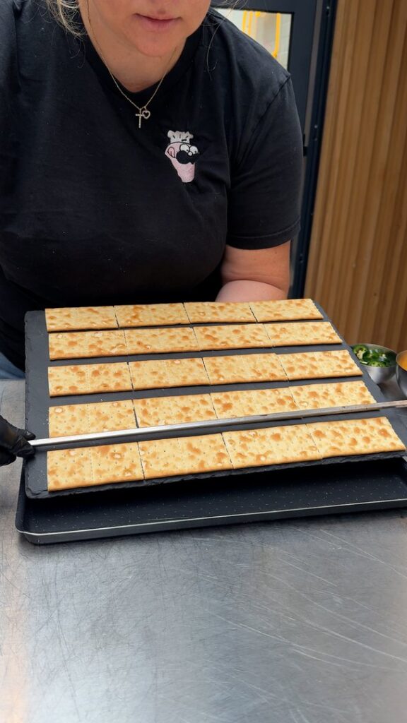 Cheesy Candied Bacon Crackers