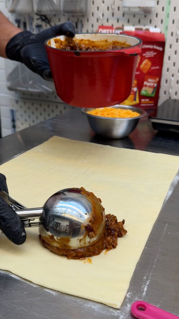 Chili Stuffed Fried Nachos