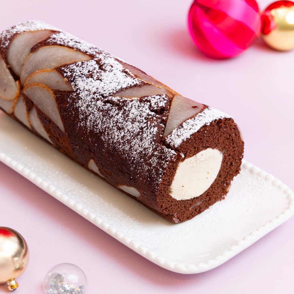 La bûche belle-hélène de Noël