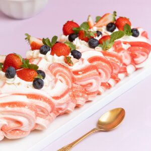 Pavlova bûche de Noël Pavlova bûche de Noël
