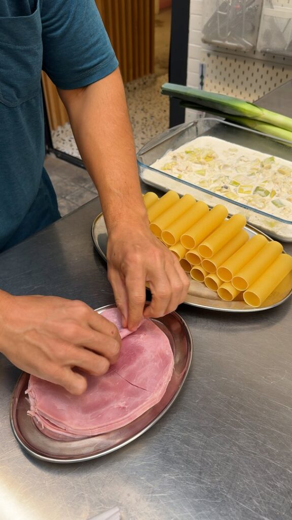 Cannelloni au Jambon et Poireaux