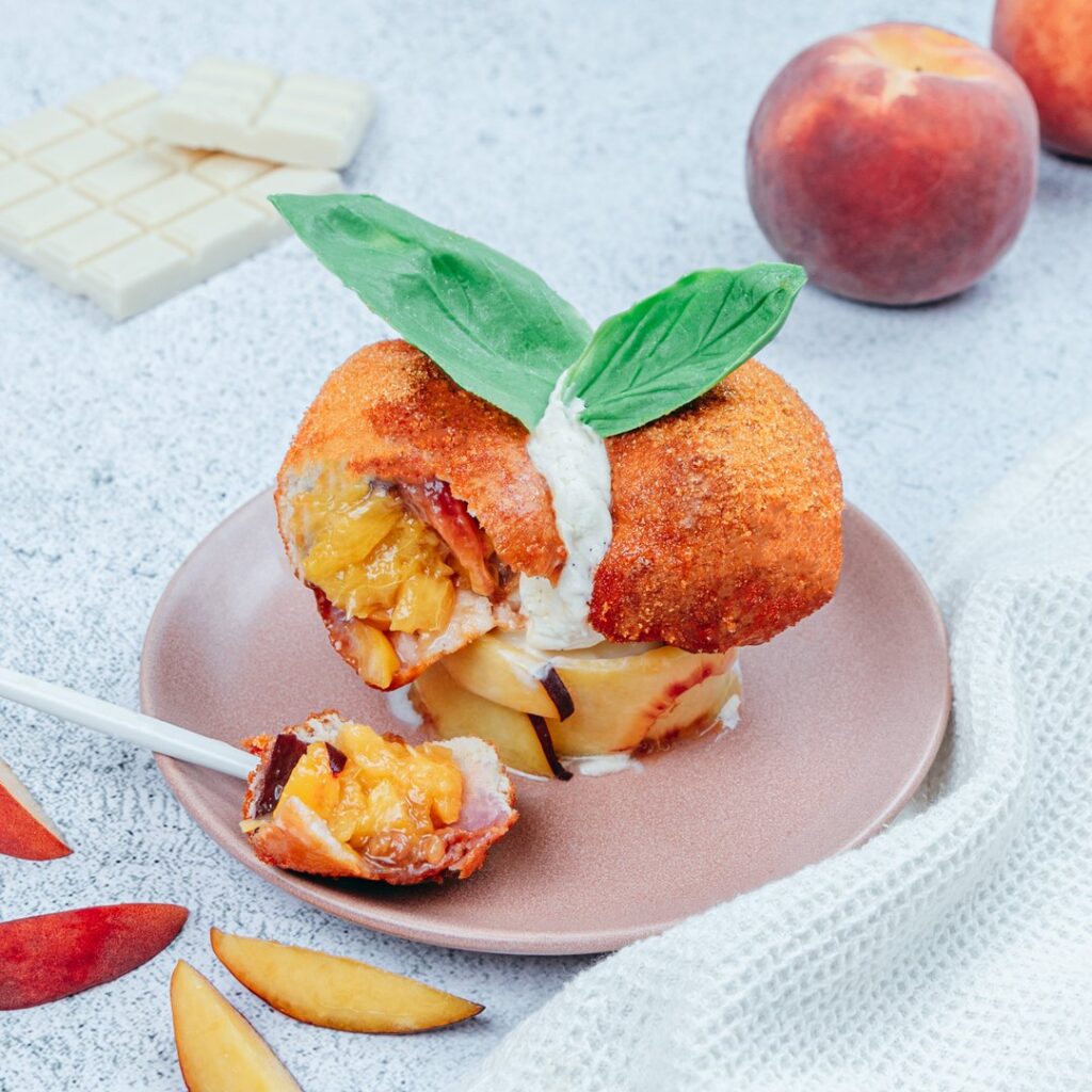 Pfirsich-Melba-Donuts