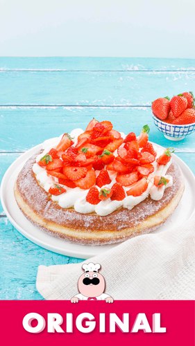 La tarte beignet aux fraises