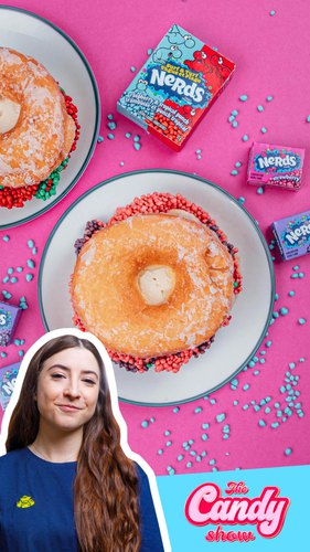 Nerds' Donut Ice Cream Sandwich