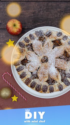 Christmas Snowflake Apple Pecan Pie