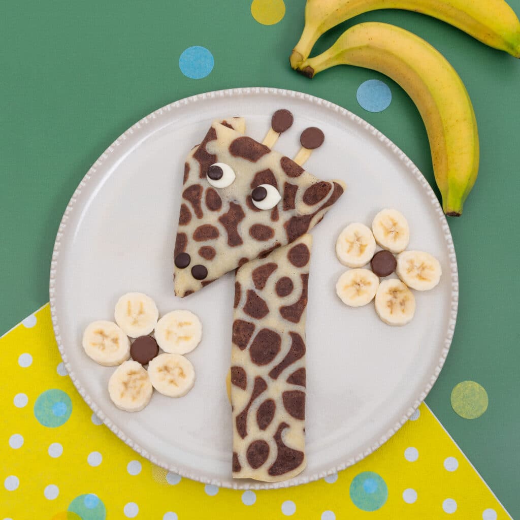 Les crêpes girafes chocolat-banane