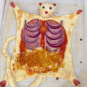 La pizza souris d’Halloween La pizza souris d’Halloween