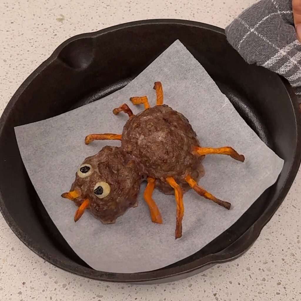 Meatloaf spider halloween