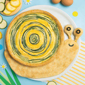 La quiche escargot aux légumes